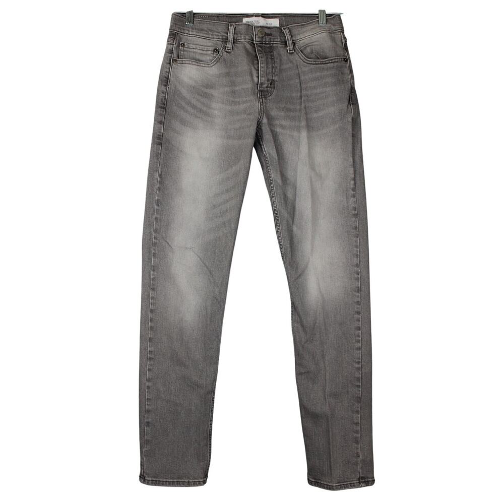 Signature‎ by Levi Strauss Co S#& Slim Jeans Women's W30XL32 Gray Mid Rise